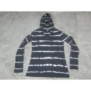 Chaps Top Womens Small Hooded Long Sleeve‎ Pullover Striped Casual